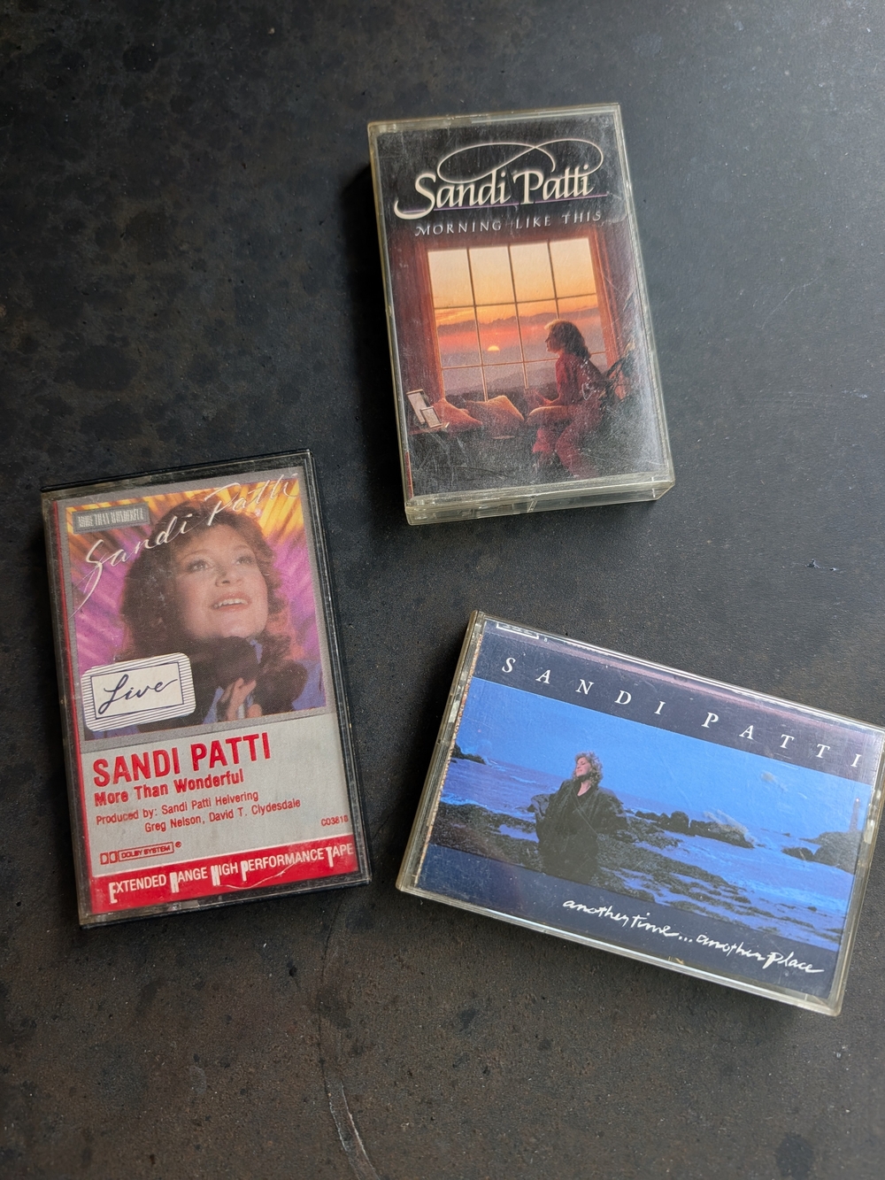 Sandi Patti Cassette Tape Collection - Blue, Black & Cream Bundle Of 3
